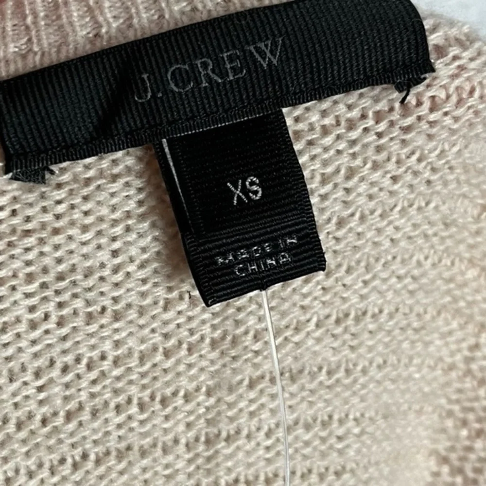 J. Crew • Ivory Cream Ribbed Stitch Dolman Wool Sweater